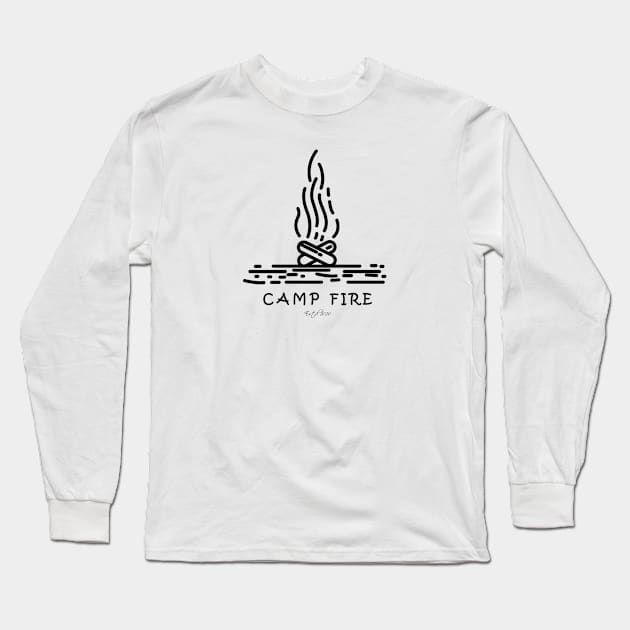 Campfire Long Sleeve T-Shirt by brographic